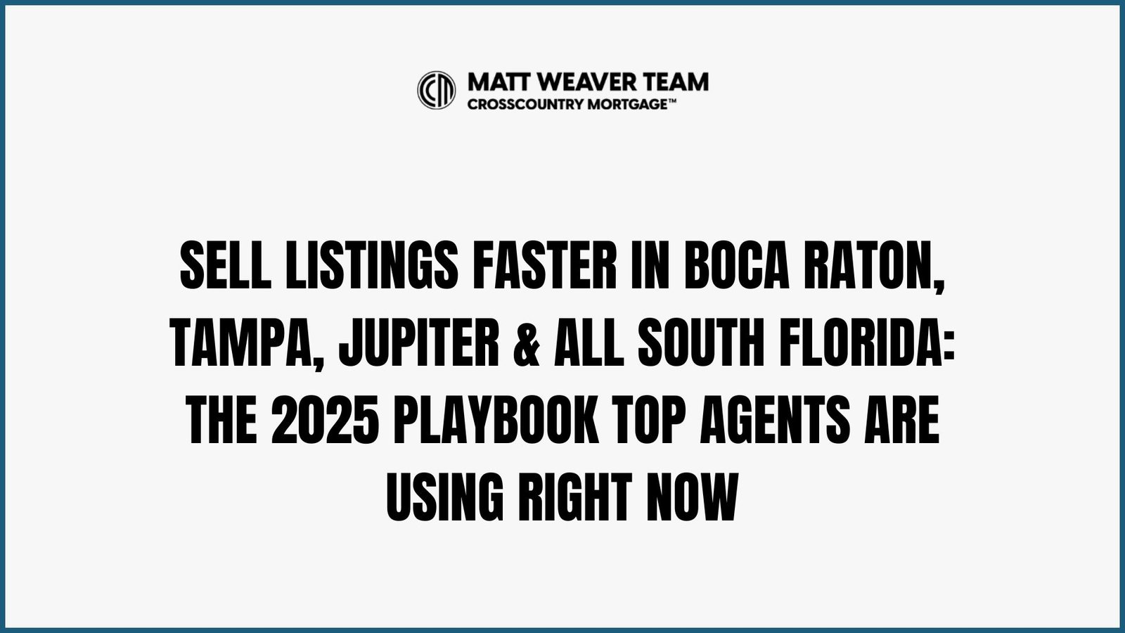 Sell Listings Faster South Florida. Florida real estate agent reviewing the SellListingsFaster.com dashboard with all three free playbooks open on screen in a modern Boca Raton office overlooking palm trees