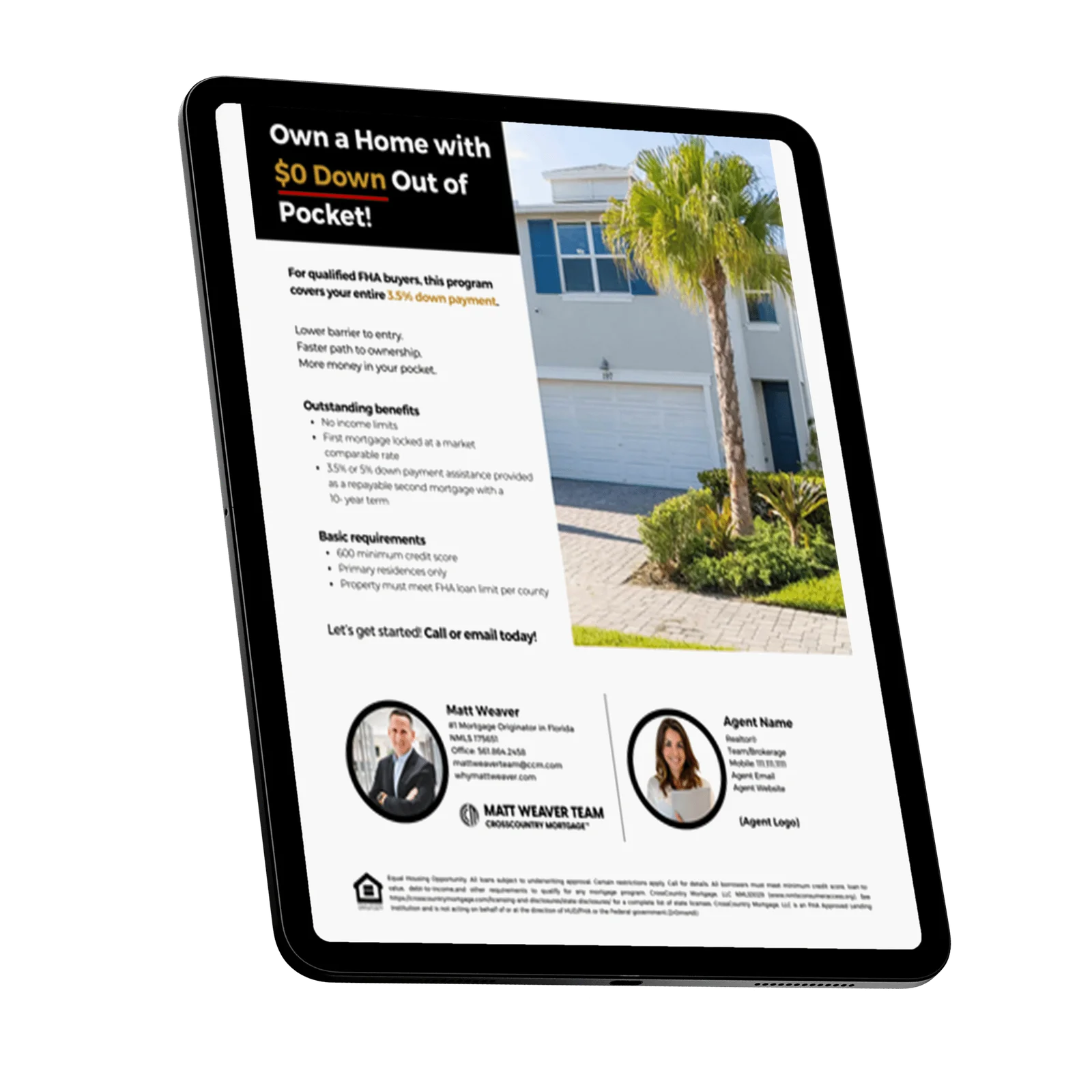 West Palm Beach real estate flyers promoting mortgage buydown options